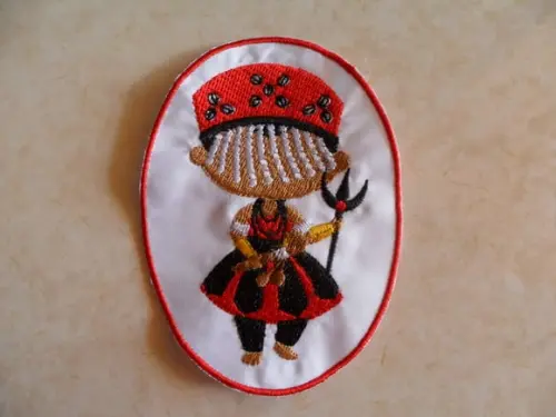 Patch Bordado Termocolante Orixá Exu De Franja
