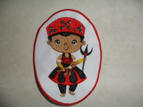 Patch Bordado Termocolante Orixá Exu II