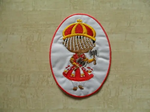 Patch Bordado Termocolante Orixá Xangô de Franja