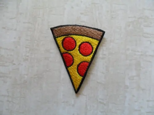 Patch Bordado Termocolante Pedaço Pizza