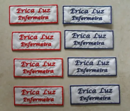 Patch Bordado Termocolante Personalizado Kit Nome/profissão