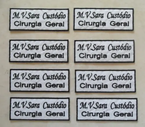 Patch Bordado Termocolante Personalizado Kit Nome/profissão