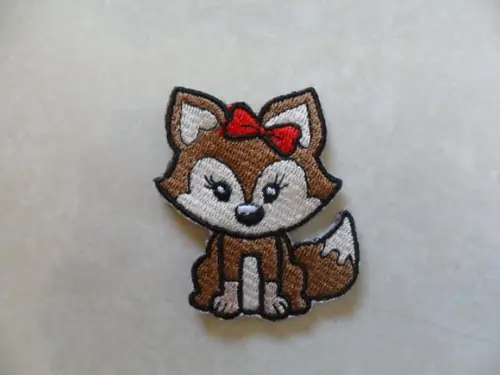 Patch Bordado Termocolante Raposa Menina