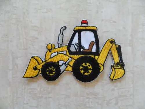 Patch Bordado Termocolante Retroescavadeira