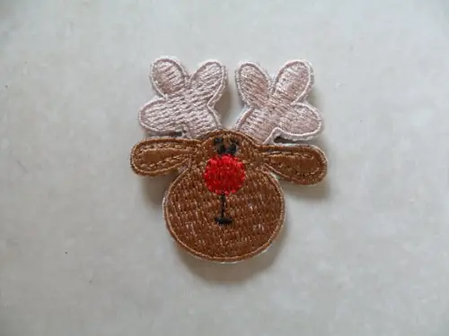 Patch Bordado Termocolante Rena De Natal