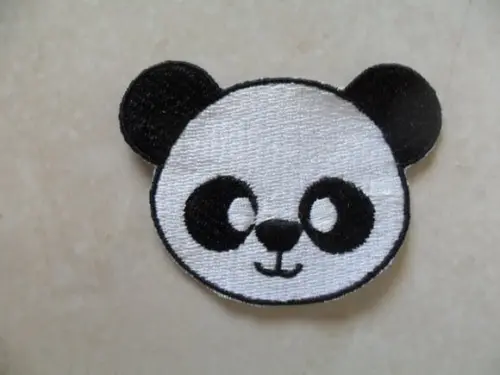 Patch Bordado Termocolante Rosto De Panda