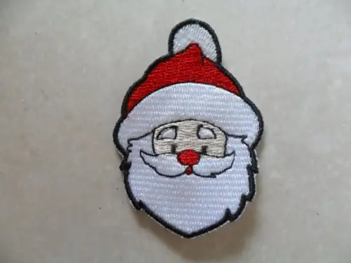 Patch Bordado Termocolante Rosto Papai Noel I