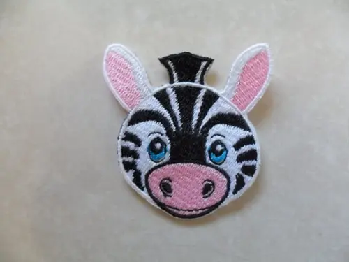 Patch Bordado Termocolante Rosto Zebra Ii
