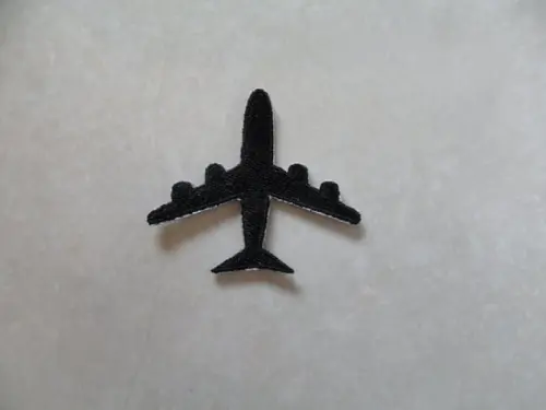 Patch Bordado Termocolante Silhueta Avião
