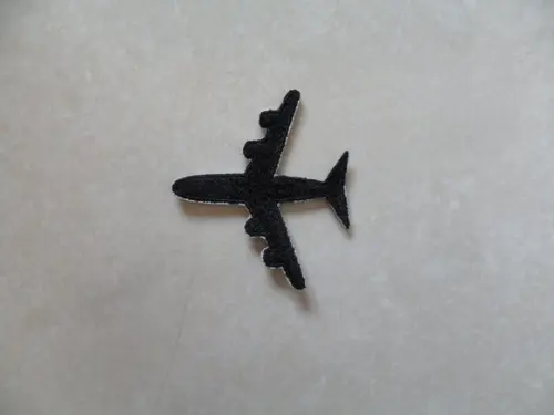 Patch Bordado Termocolante Silhueta Avião
