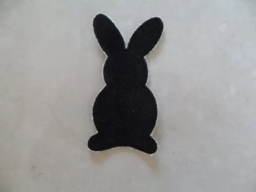 Patch Bordado Termocolante Silhueta Coelho Ii
