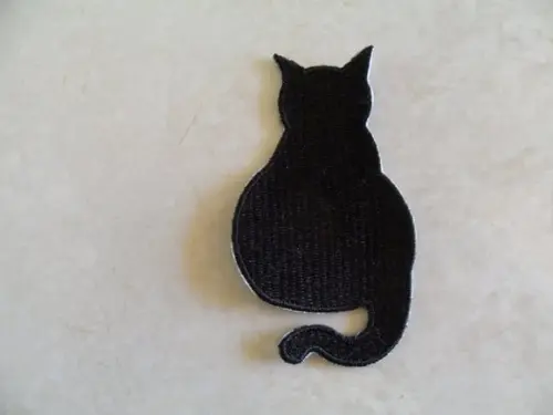 Patch Bordado Termocolante Silhueta Gato