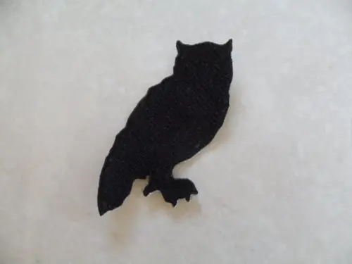 Patch Bordado Termocolante Silhueta Coruja