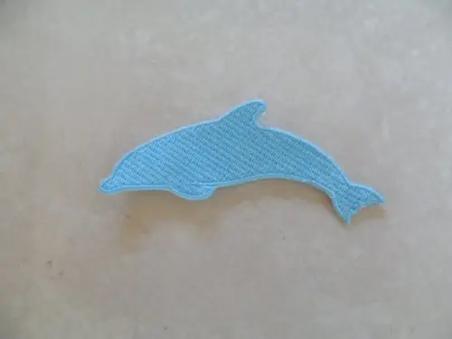 Patch Bordado Termocolante Silhueta Golfinho