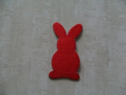 Patch Bordado Termocolante Silhueta Coelho Ii
