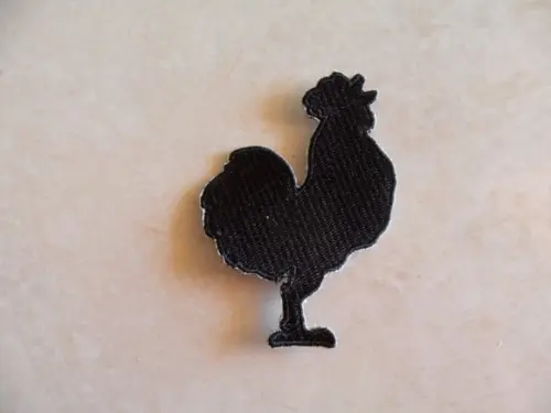 Patch Bordado Termocolante Silhueta Galo