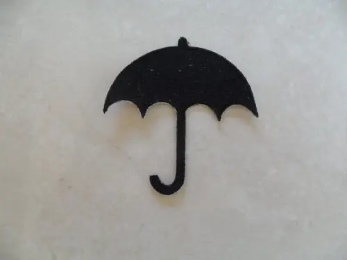 Patch Bordado Termocolante Silhueta Guarda Chuva