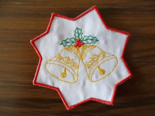 Patch Bordado Termocolante Sino Natal I Moldura