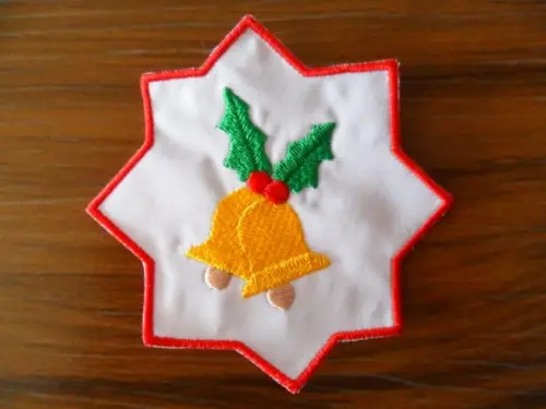 Patch Bordado Termocolante Sino Natal Moldura II