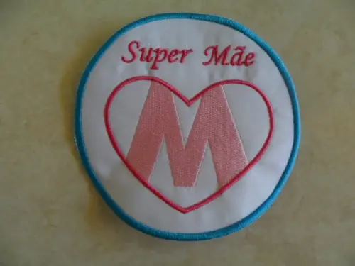 Patch Bordado Termocolante Super Mãe I