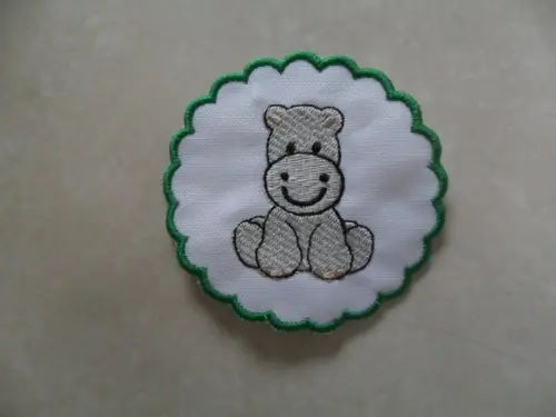 Patch Bordado Termocolante Tag Hipopótamo I