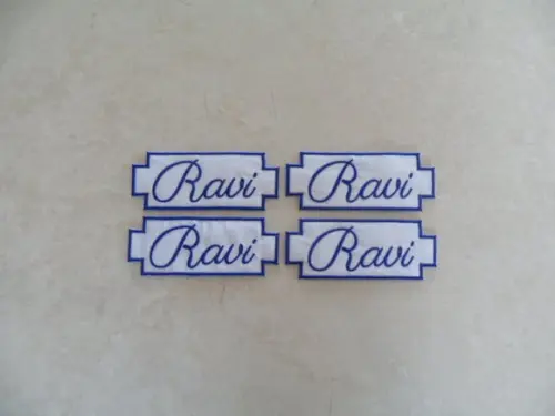 Patch Bordado Termocolante Tag Nome I