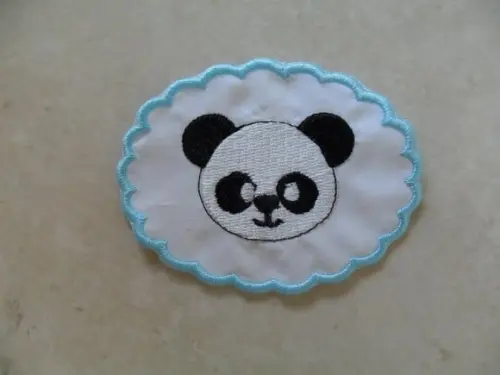 Patch Bordado Termocolante Tag Rosto De Panda