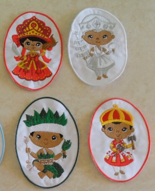 Kit 4 Peças-Patch Bordado termocolante Orixás