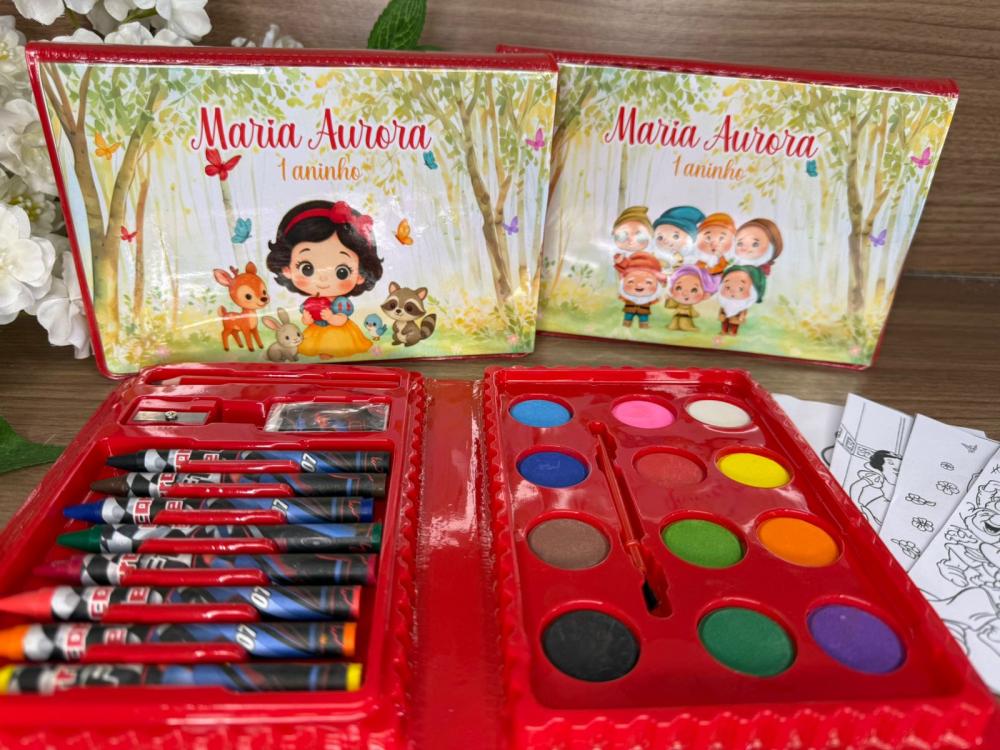 Estojo de Pintura 30 peças Branca de Neve