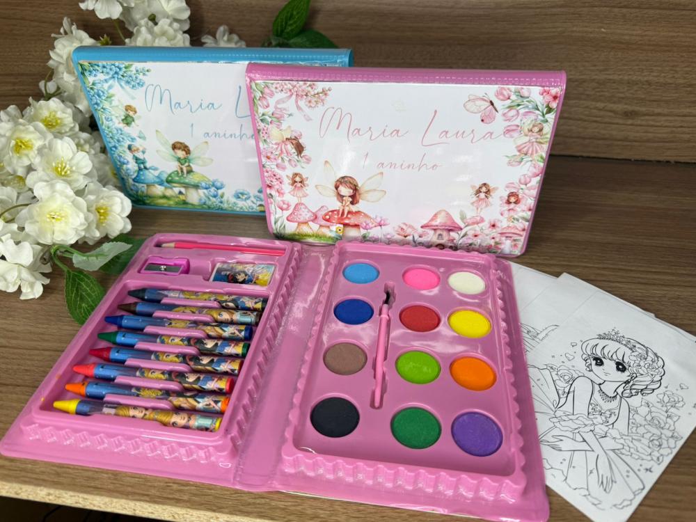 Estojo de Pintura 30 peças Fadas Jardim