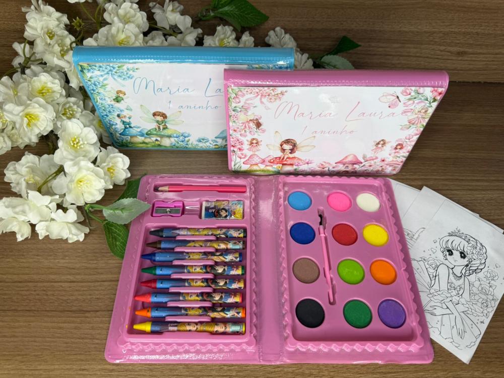 Estojo de Pintura 30 peças Fadas Jardim