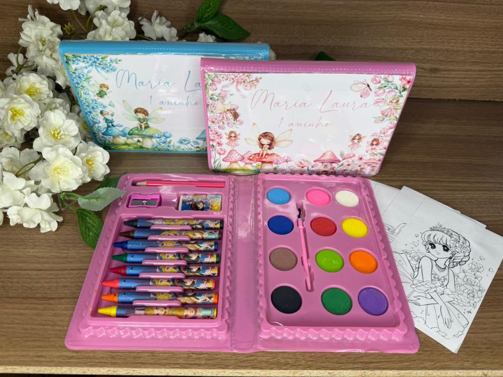 Estojo de Pintura 30 peças Fadas Jardim