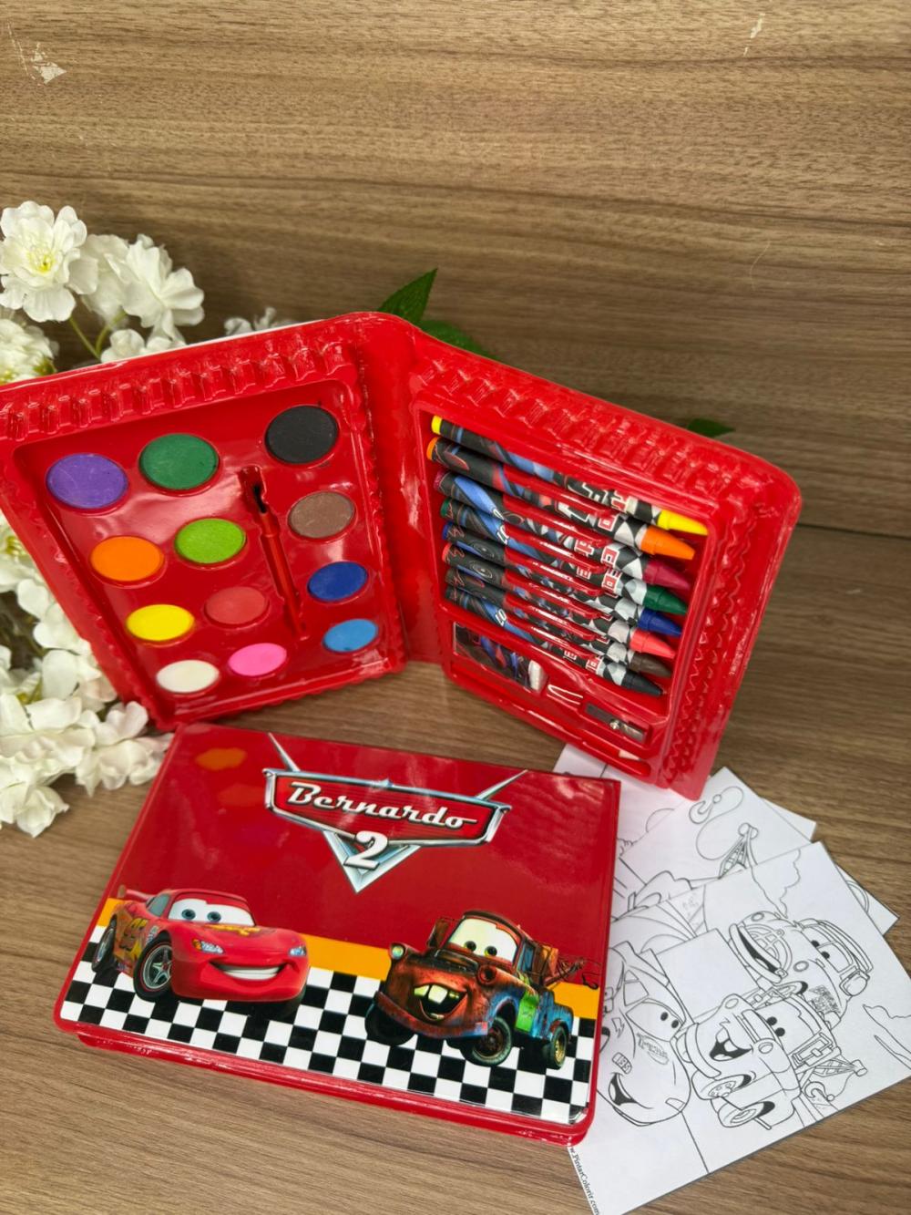 Estojo de Pintura 30 peças Carros