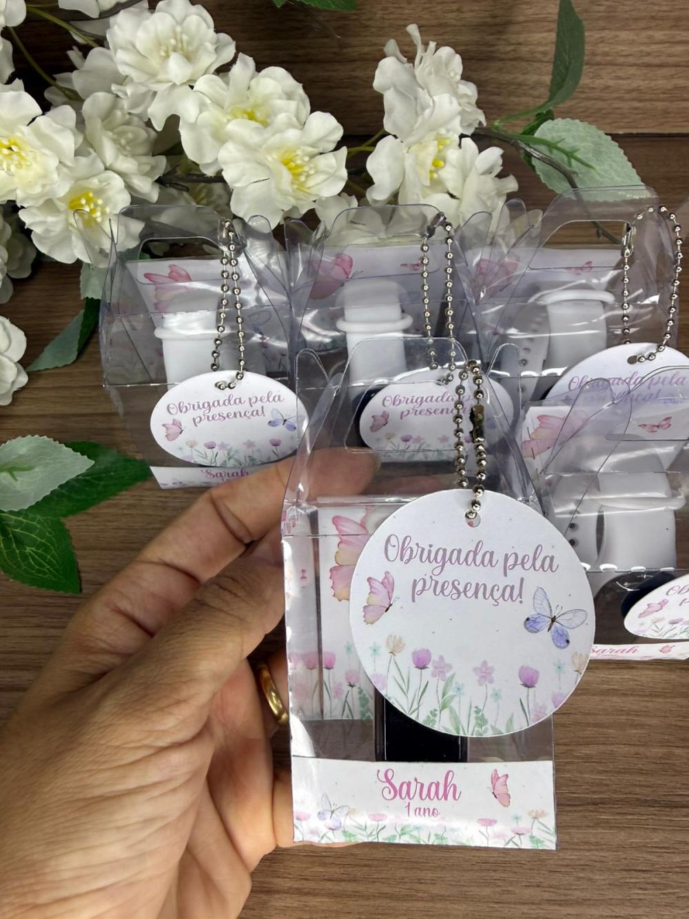 Relógio Digital Infantil com Caixinha Personalizada Borboletas