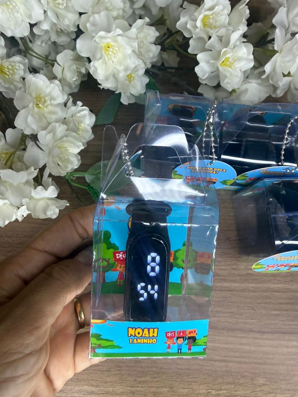 Relógio Digital Infantil com Caixinha Personalizada 3 Palavrinha