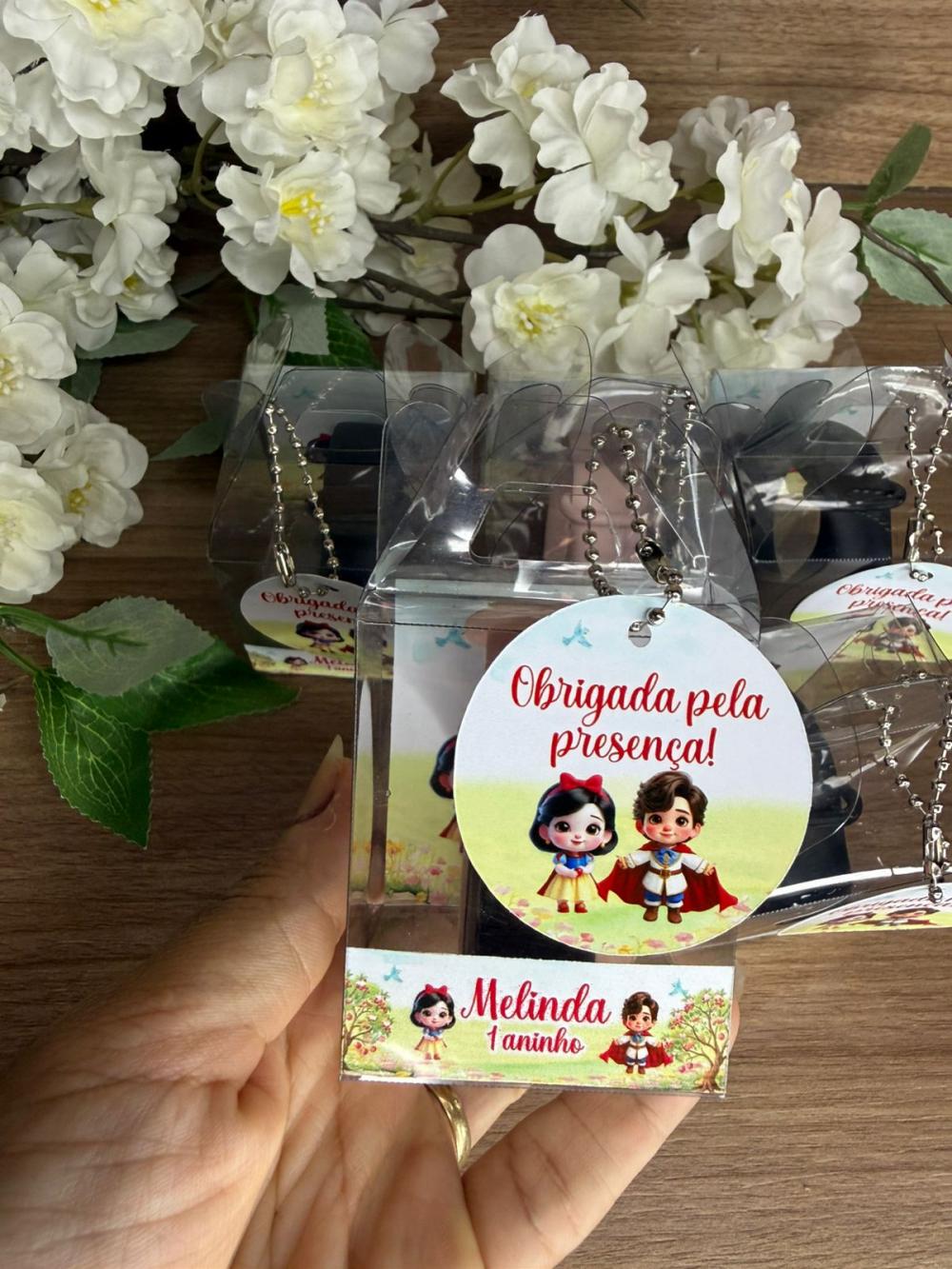 Relógio Digital Infantil com Caixinha Personalizada Branca de Ne