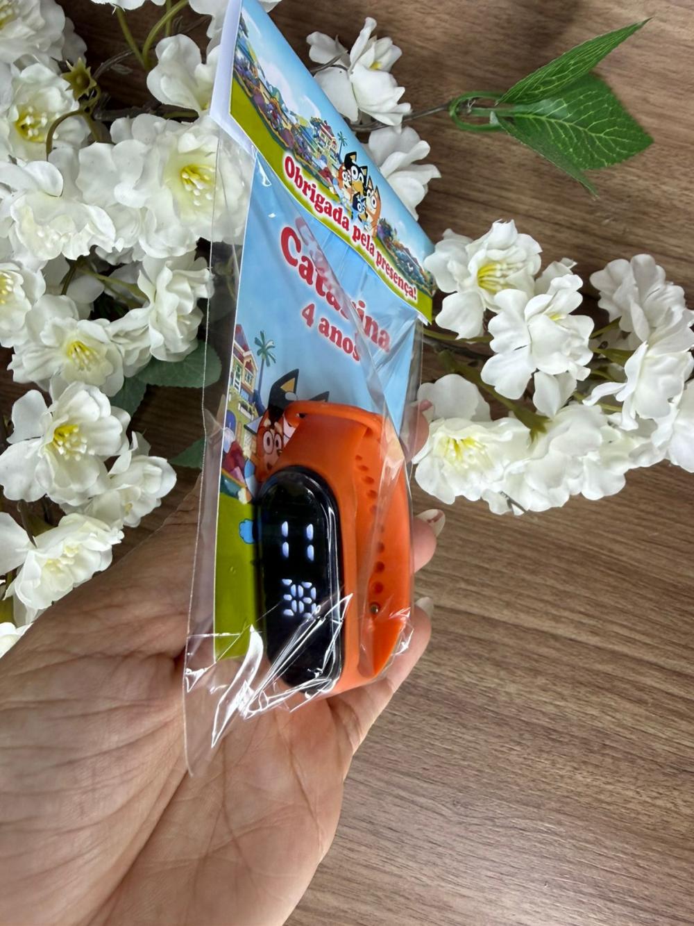 Relógio Digital Infantil Personalizado Bluey