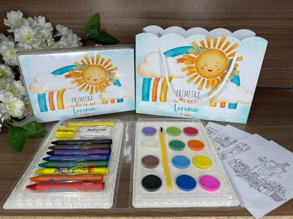 Estojo de Pintura 30 peças + Sacolinha Primeira volta ao Sol