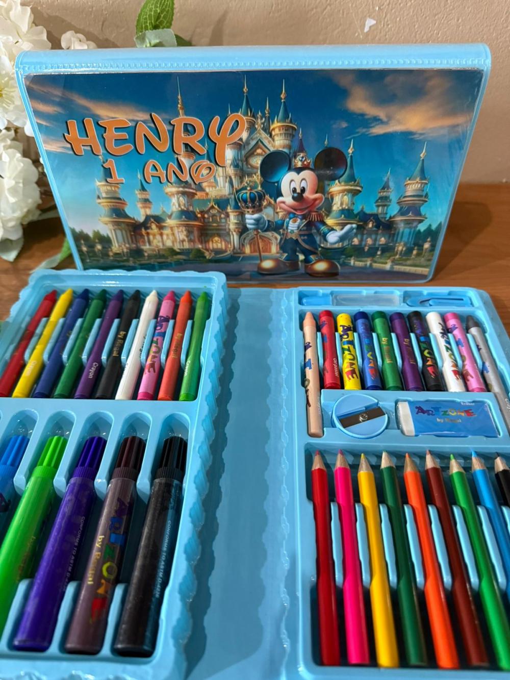 Estojo de Pintura Personalizado Luxo 50 Peças Mickey