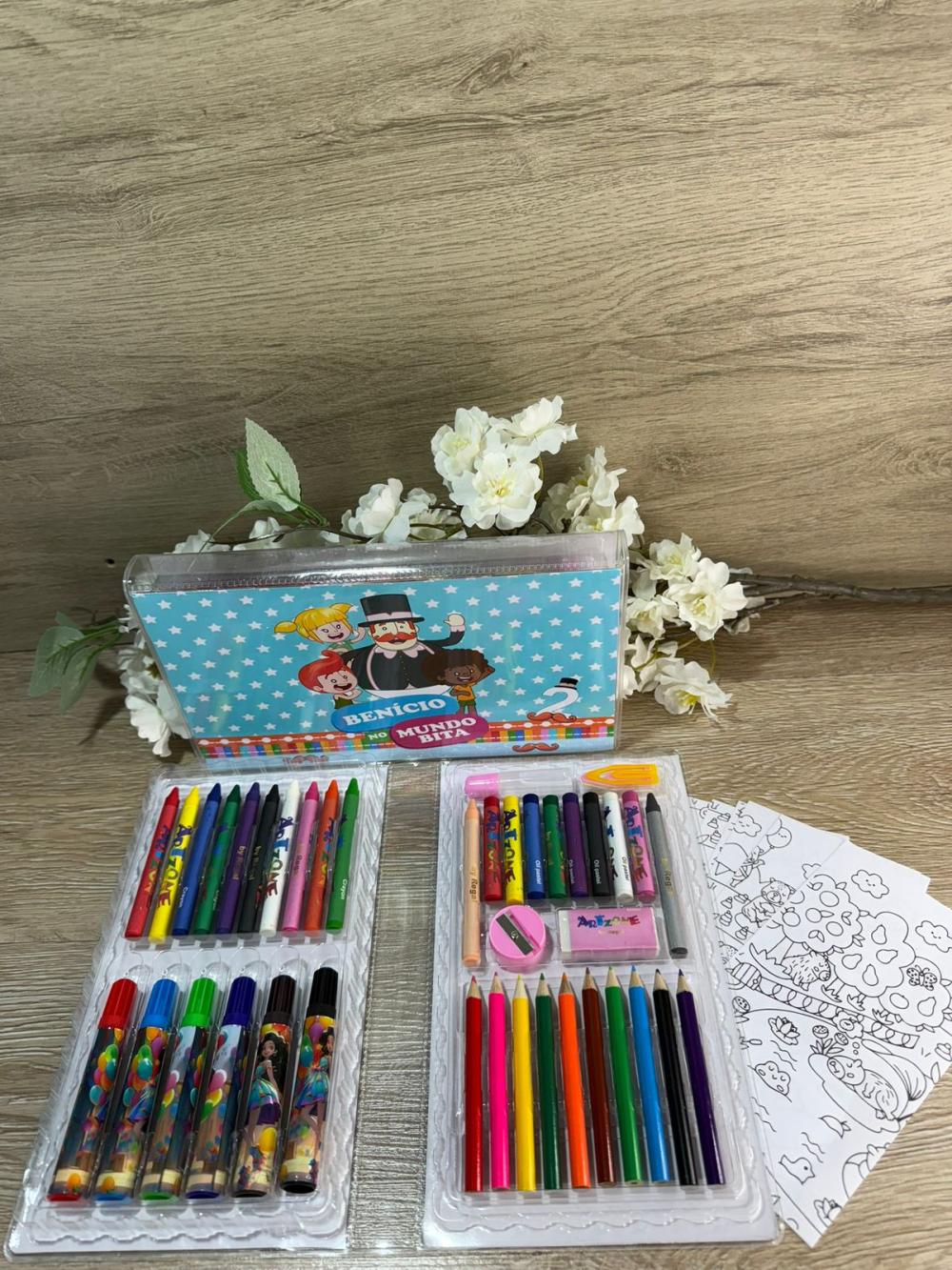 Estojo de Pintura Personalizado Luxo 50 Peças Mundo Bita
