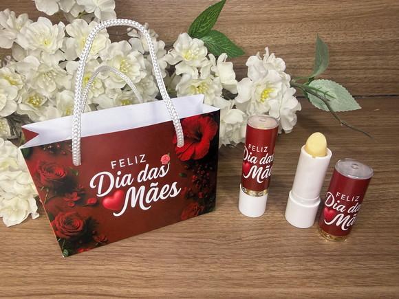 Batom Personalizado Dia das Mães com Mini Sacola