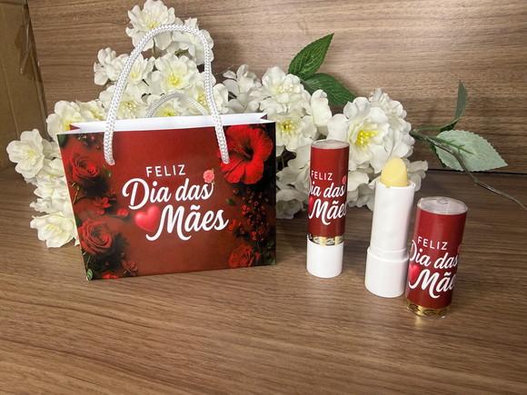 Batom Personalizado Dia das Mães com Mini Sacola