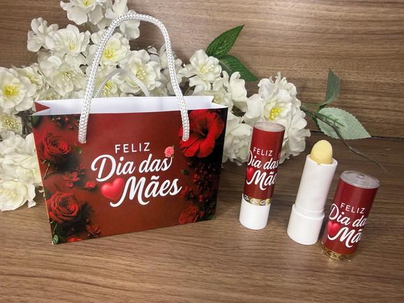 Batom Personalizado Dia das Mães com Mini Sacola