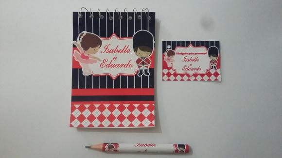 Bloquinho Bailarina e Soldadinho Chumbo com Lápis