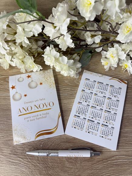 Bloquinho com Caneta Personalizado 10x15 Natal - Boas Festas