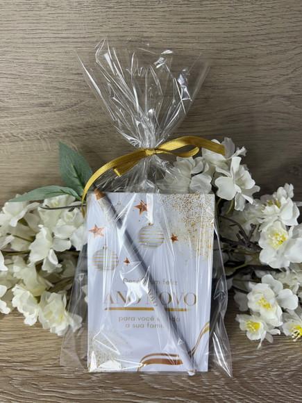 Bloquinho com Lapis Personalizado 10x15 Natal - Boas Festas