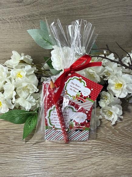 Bloquinho com Mini Lápis Personalizado Natal