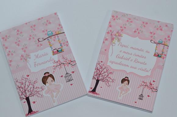Bloquinho Personalizado Bailarina Atacado