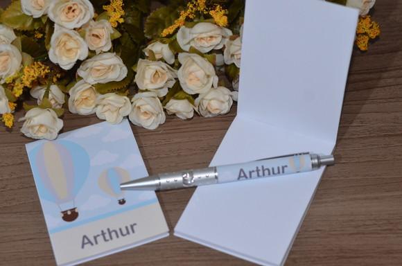 Bloquinho Personalizado com Caneta Balão