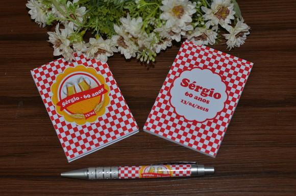 Bloquinho Personalizado com Caneta Boteco